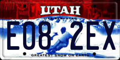 UT license plate E082EX