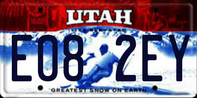 UT license plate E082EY