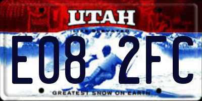 UT license plate E082FC