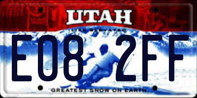 UT license plate E082FF