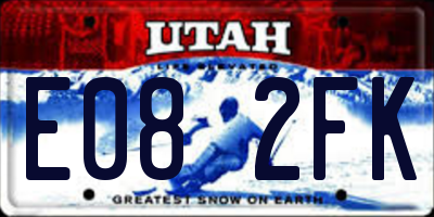 UT license plate E082FK