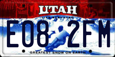 UT license plate E082FM