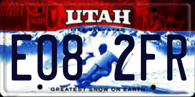 UT license plate E082FR