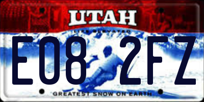 UT license plate E082FZ