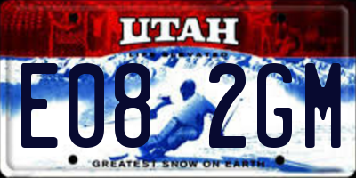 UT license plate E082GM