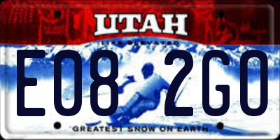 UT license plate E082GO
