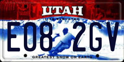 UT license plate E082GV