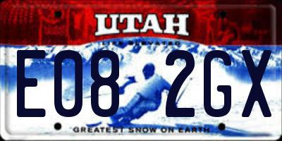 UT license plate E082GX