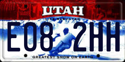 UT license plate E082HH