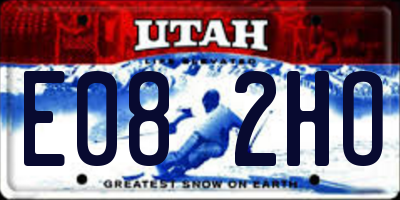 UT license plate E082HO