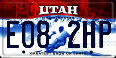 UT license plate E082HP