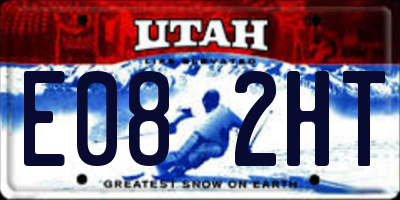 UT license plate E082HT
