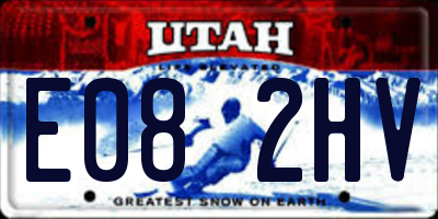 UT license plate E082HV