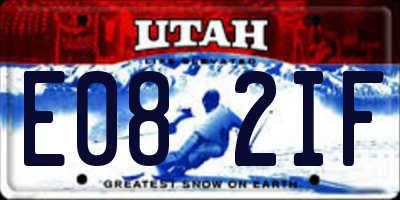 UT license plate E082IF