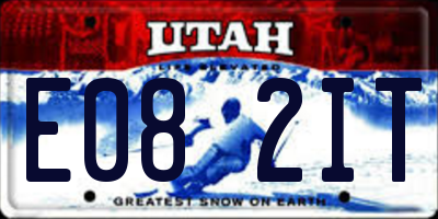 UT license plate E082IT