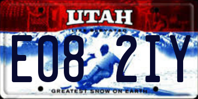 UT license plate E082IY