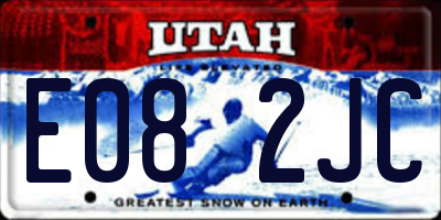 UT license plate E082JC
