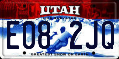 UT license plate E082JQ