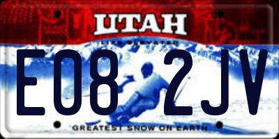 UT license plate E082JV