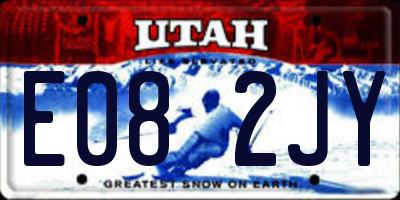 UT license plate E082JY