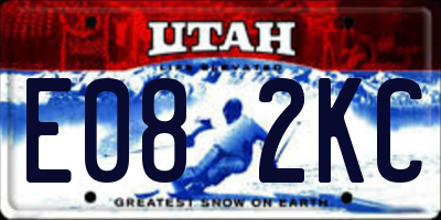 UT license plate E082KC