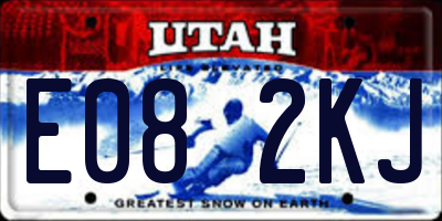 UT license plate E082KJ