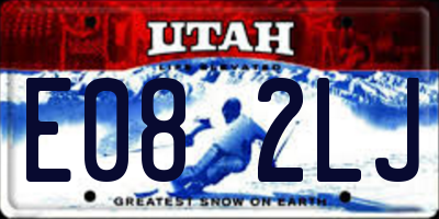 UT license plate E082LJ