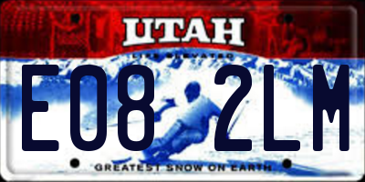 UT license plate E082LM