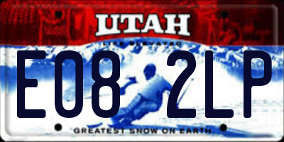 UT license plate E082LP