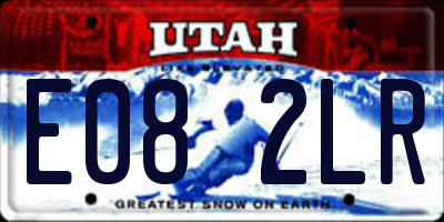 UT license plate E082LR