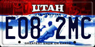 UT license plate E082MC