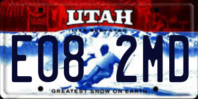 UT license plate E082MD