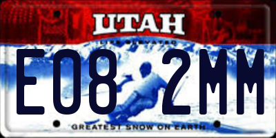 UT license plate E082MM