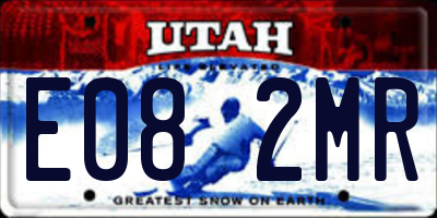 UT license plate E082MR