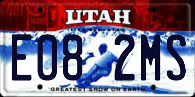 UT license plate E082MS