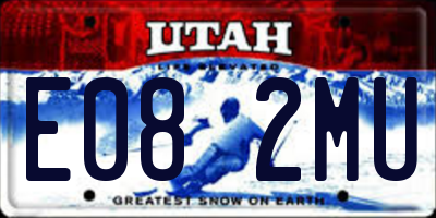 UT license plate E082MU