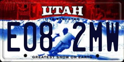 UT license plate E082MW