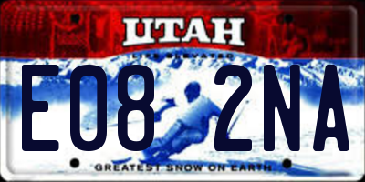 UT license plate E082NA