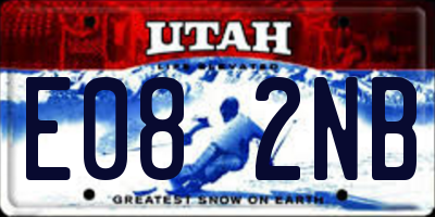 UT license plate E082NB