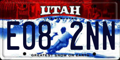 UT license plate E082NN