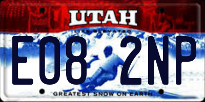 UT license plate E082NP