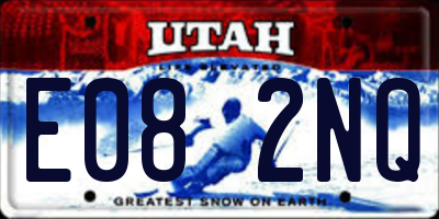 UT license plate E082NQ