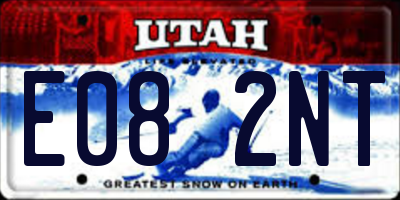 UT license plate E082NT