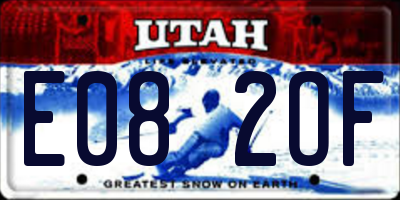 UT license plate E082OF