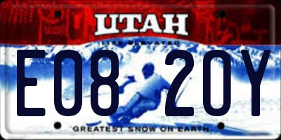 UT license plate E082OY