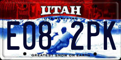 UT license plate E082PK