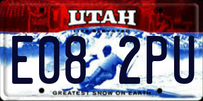 UT license plate E082PU