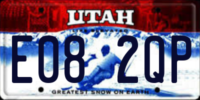 UT license plate E082QP