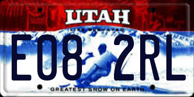 UT license plate E082RL