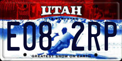 UT license plate E082RP